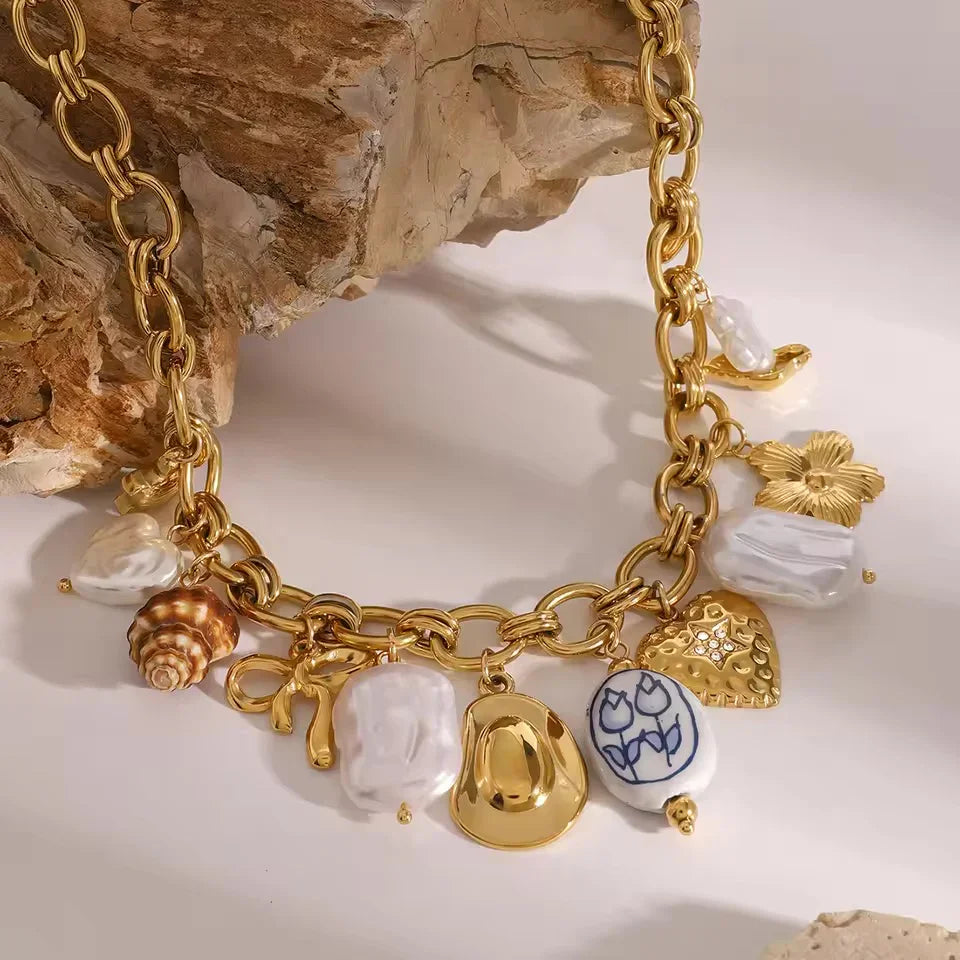 [Royal Vicky]Wavecrest Ocean-Inspired Necklace