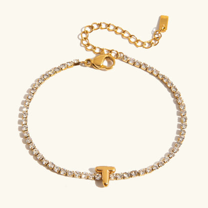 [Royal Vicky]Avaria Bubble Letter Tennis Bracelet
