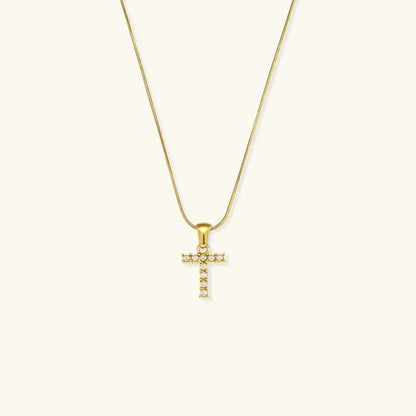 [Royal Vicky]Augustine Initial Letter Pearl Necklace
