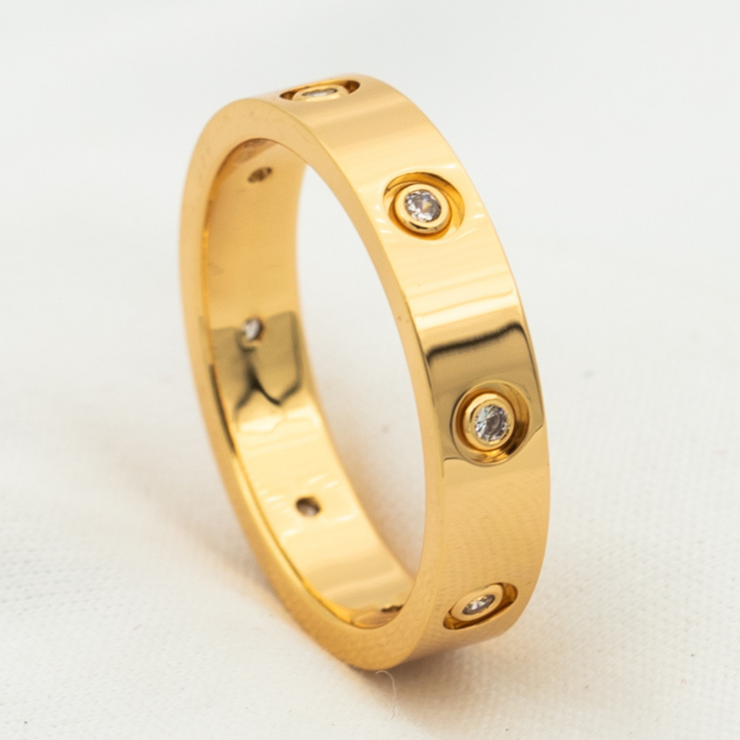 [Vicky]Liebesring 3,6 mm 8 Diamanten