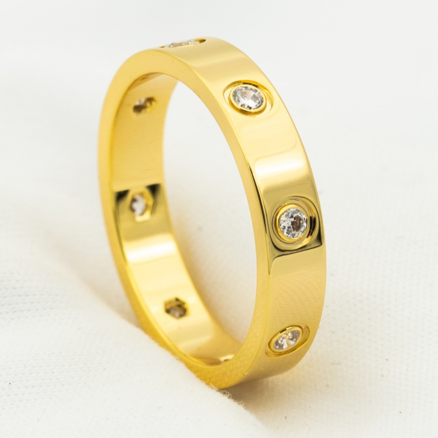 [Vicky]Liebesring 3,6 mm 8 Diamanten