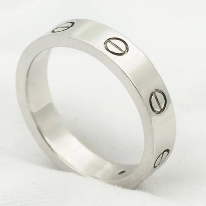 [Vicky]Liebesring 4mm 1 Diamant Silber