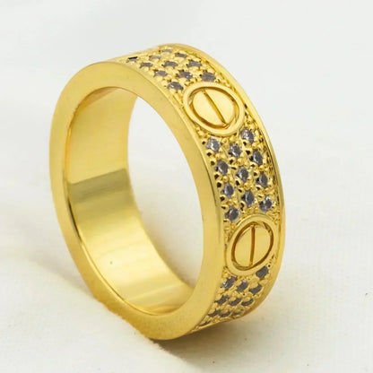 [Vicky]Liebesring 5,5 mm Diamanten gepflastert