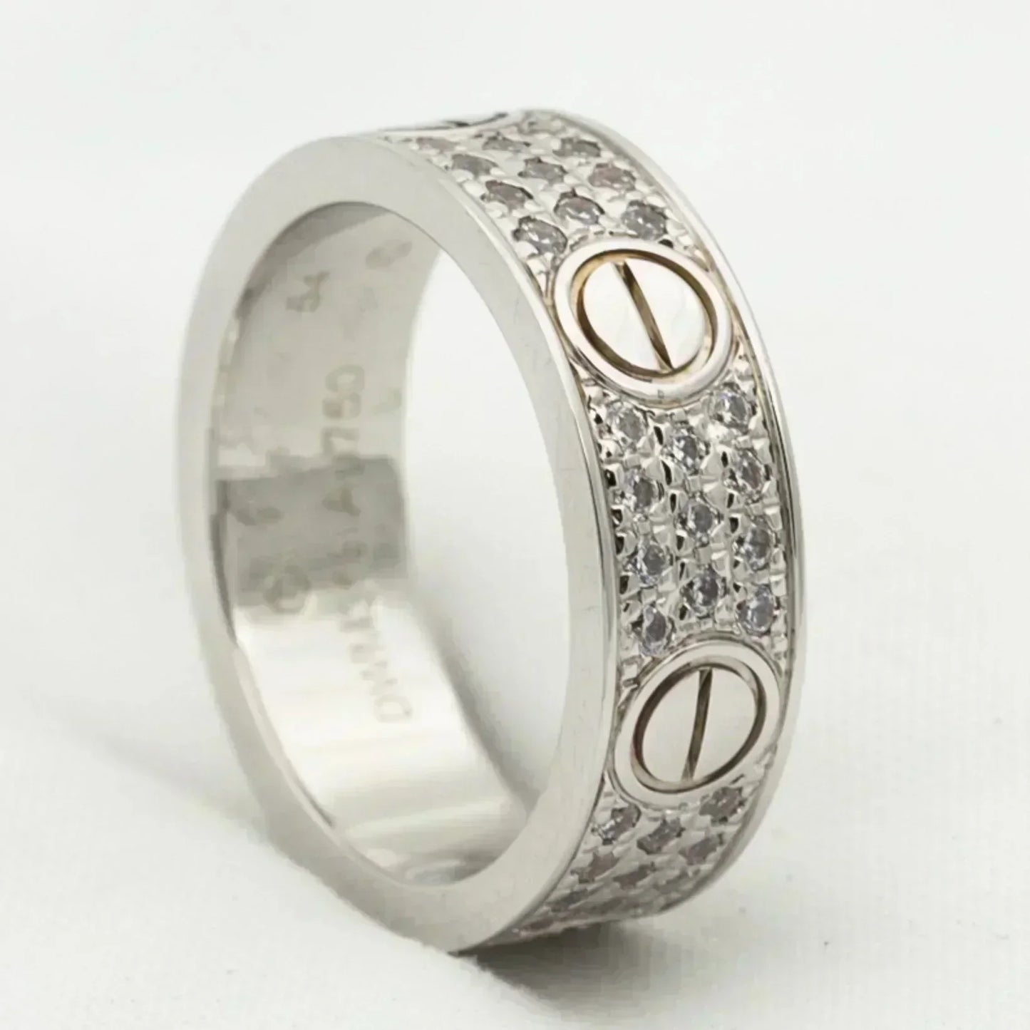 [Vicky]Liebesring 5,5 mm Diamanten gepflastert