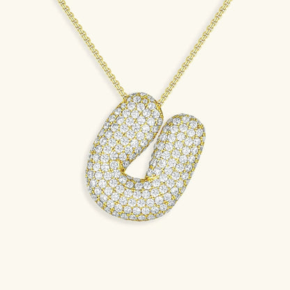 [Royal Vicky]Bubble Initial Diamond Necklace