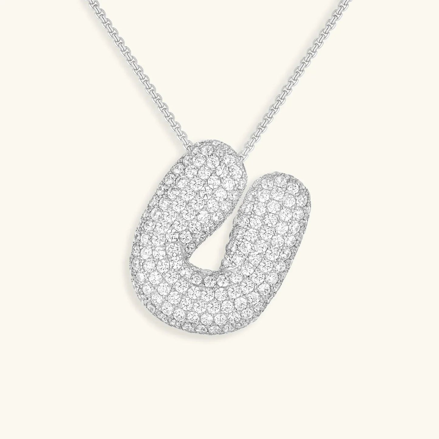 [Royal Vicky]Bubble Initial Diamond Necklace