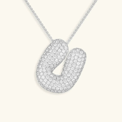 [Royal Vicky]Bubble Initial Diamond Necklace
