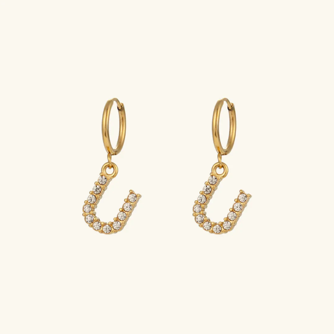[Royal Vicky]Wilhemina Initial Letter Earrings