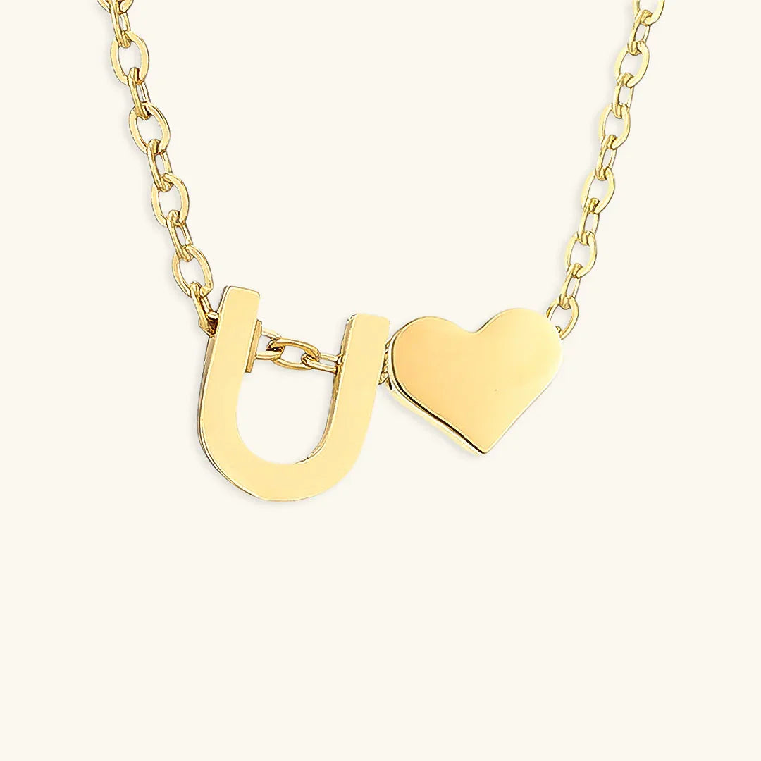 [Royal Vicky]Ria Initial Letter Gold Necklace