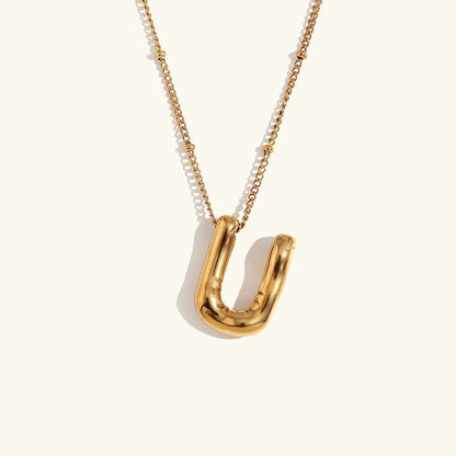 [Royal Vicky]Balloon Gold Initial Necklace