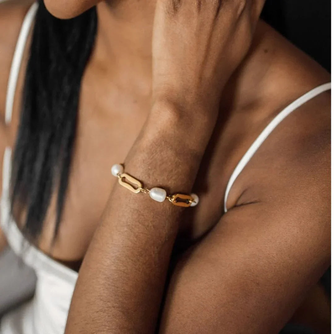 [Royal Vicky]Janna Pearl Chain Bracelet