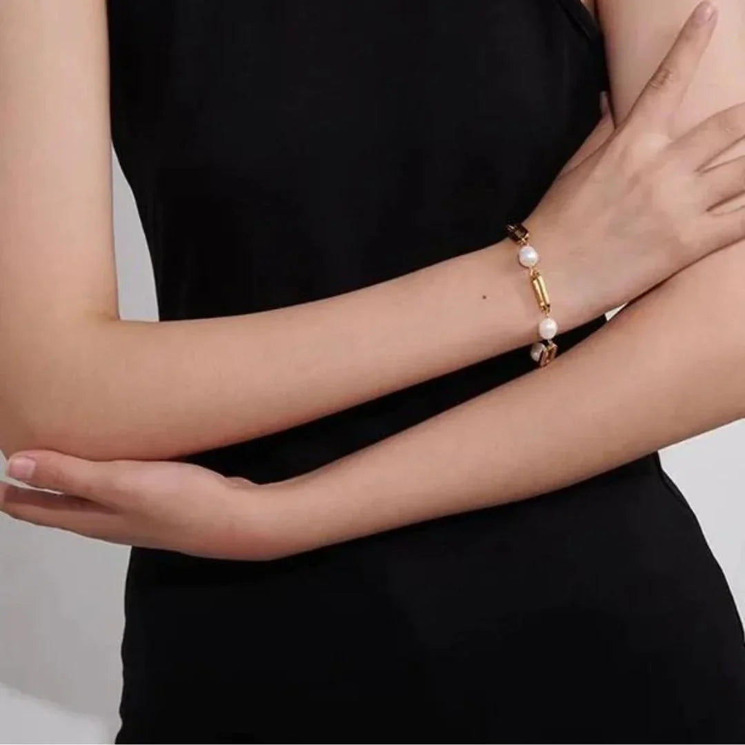 [Royal Vicky]Janna Pearl Chain Bracelet