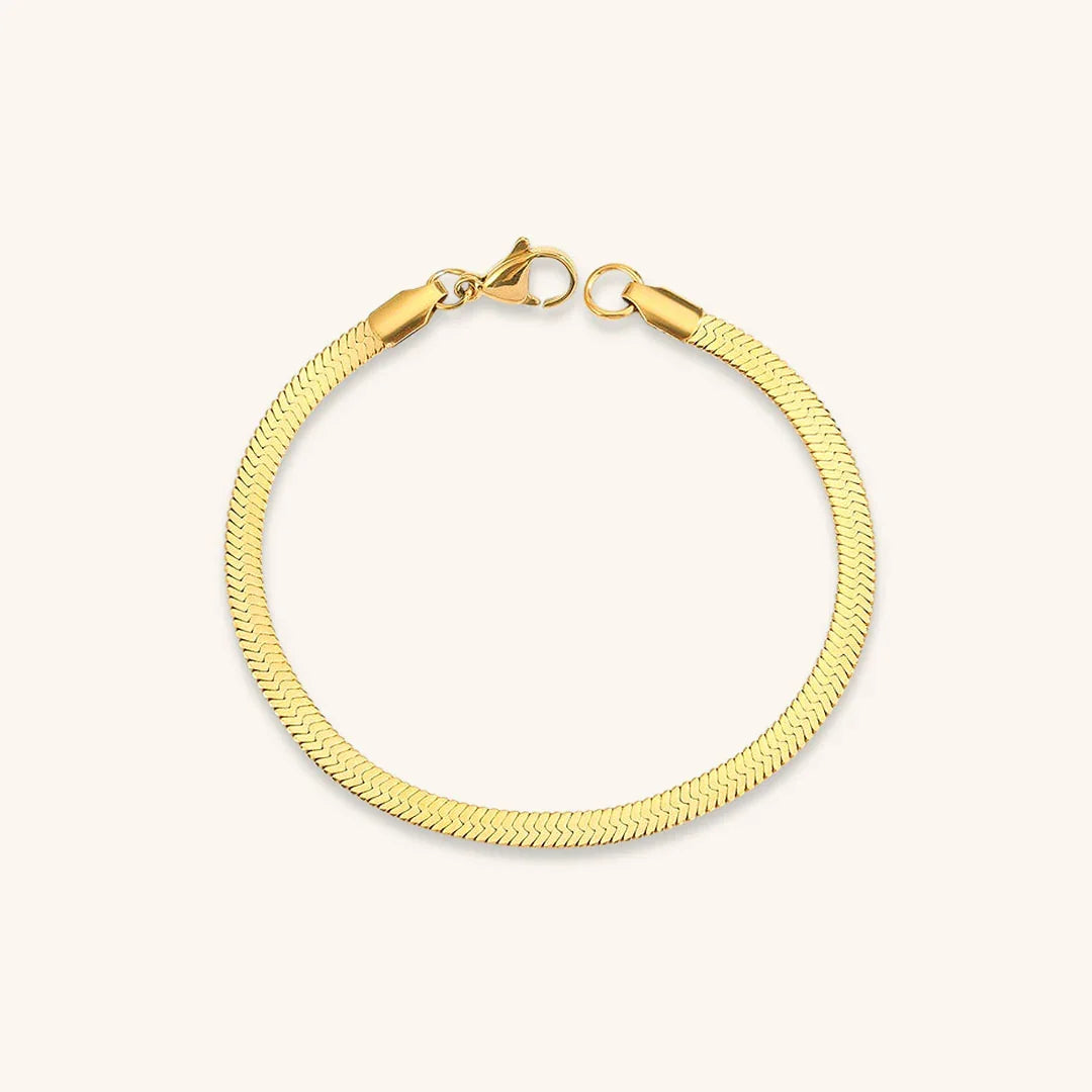 [Royal Vicky]Vida Gold Herringbone Bracelet