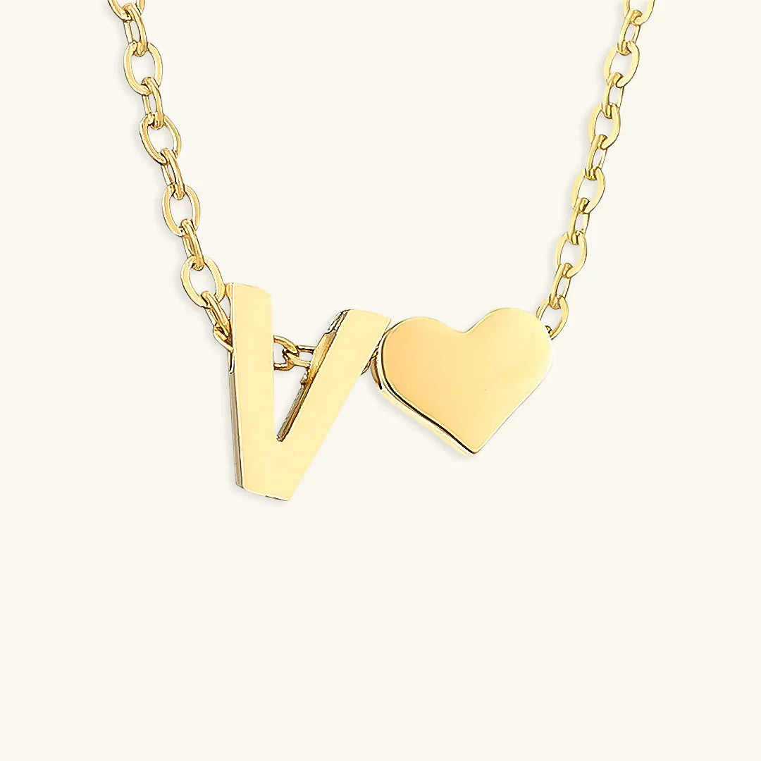 [Royal Vicky]Ria Initial Letter Gold Necklace