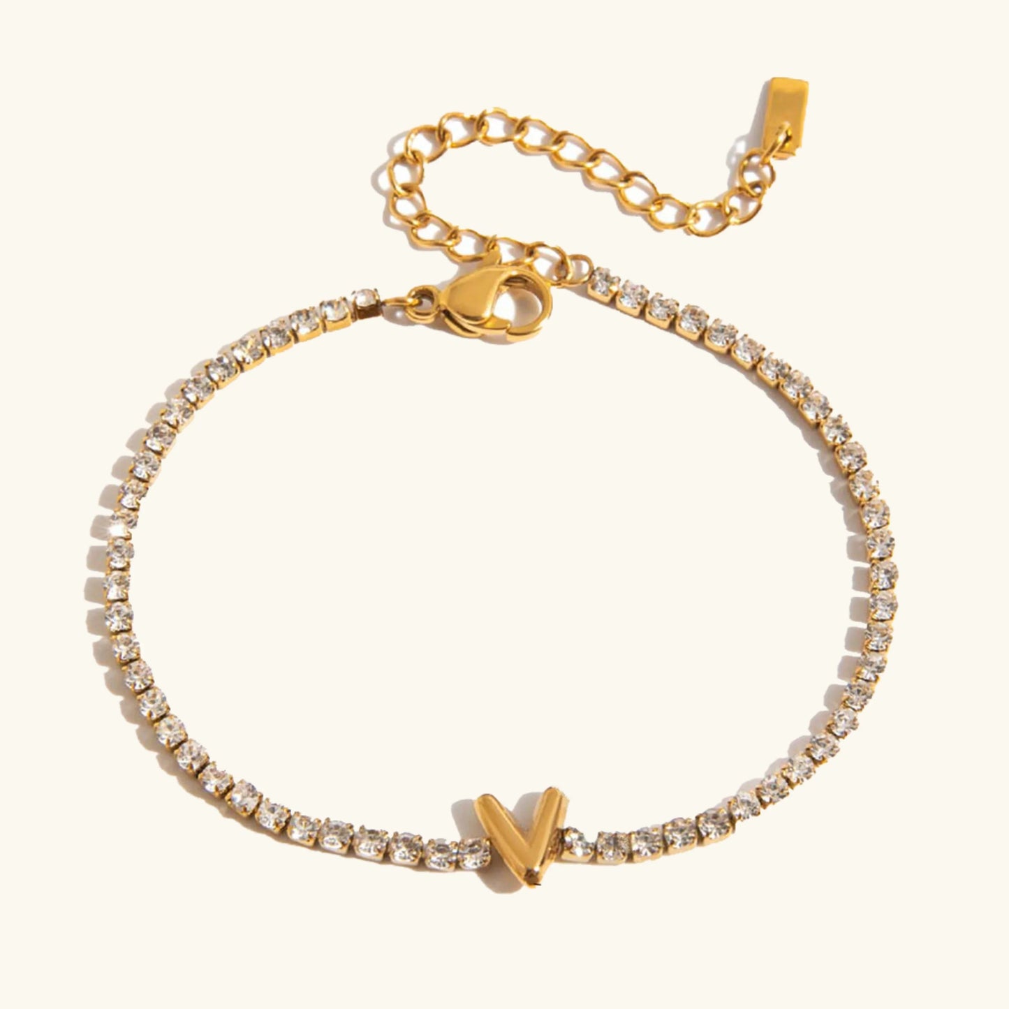 [Royal Vicky]Avaria Bubble Letter Tennis Bracelet