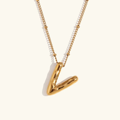 [Royal Vicky]Balloon Gold Initial Necklace