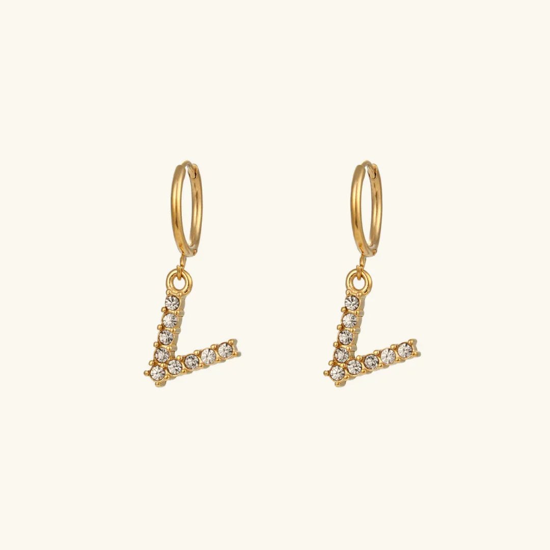 [Royal Vicky]Wilhemina Initial Letter Earrings