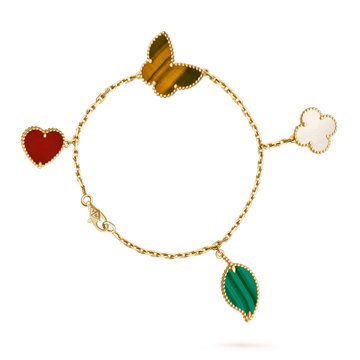 [Royal&Vicky]LUCKY SPRING 5 MOTIF GOLD BRACELET