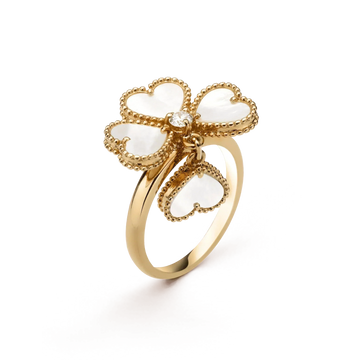[Royal&Vicky]SWEET CLOVER WHITE MOP RING