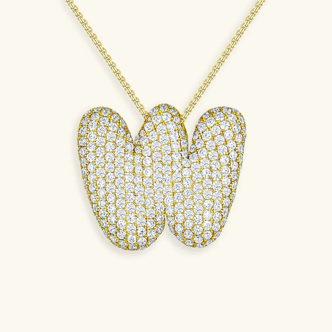 [Royal Vicky]Bubble Initial Diamond Necklace