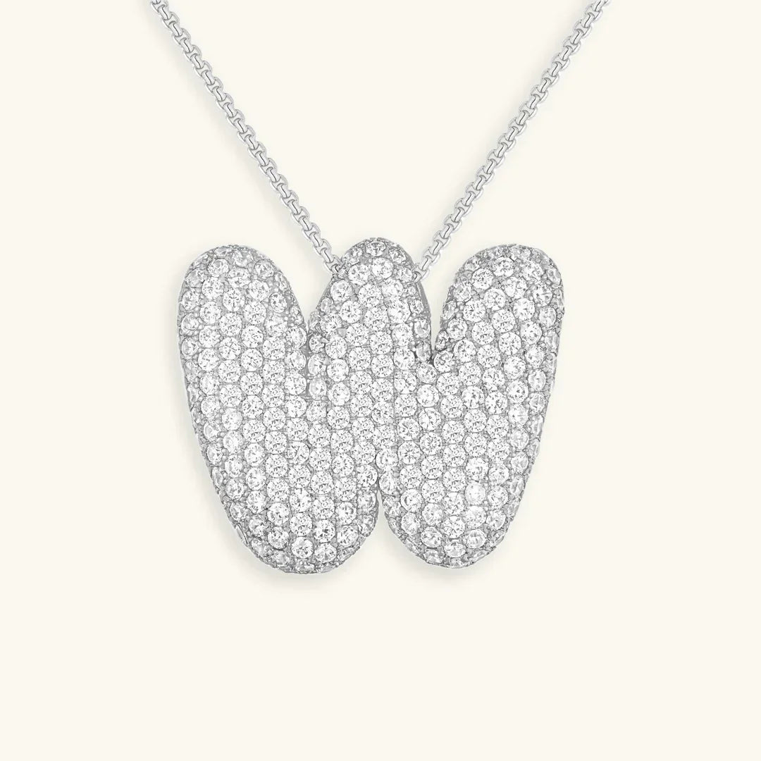 [Royal Vicky]Bubble Initial Diamond Necklace