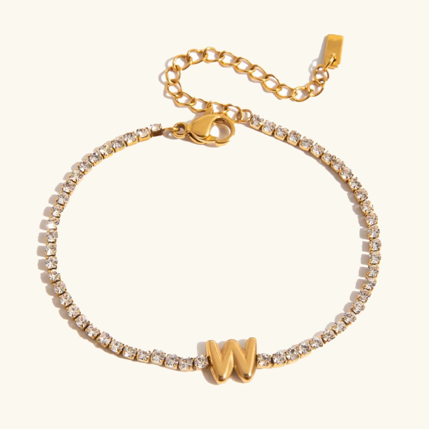 [Royal Vicky]Avaria Bubble Letter Tennis Bracelet