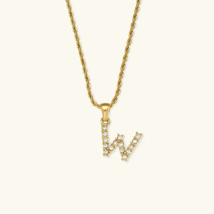 [Royal Vicky]Maeve Letter Initial Diamond Necklace