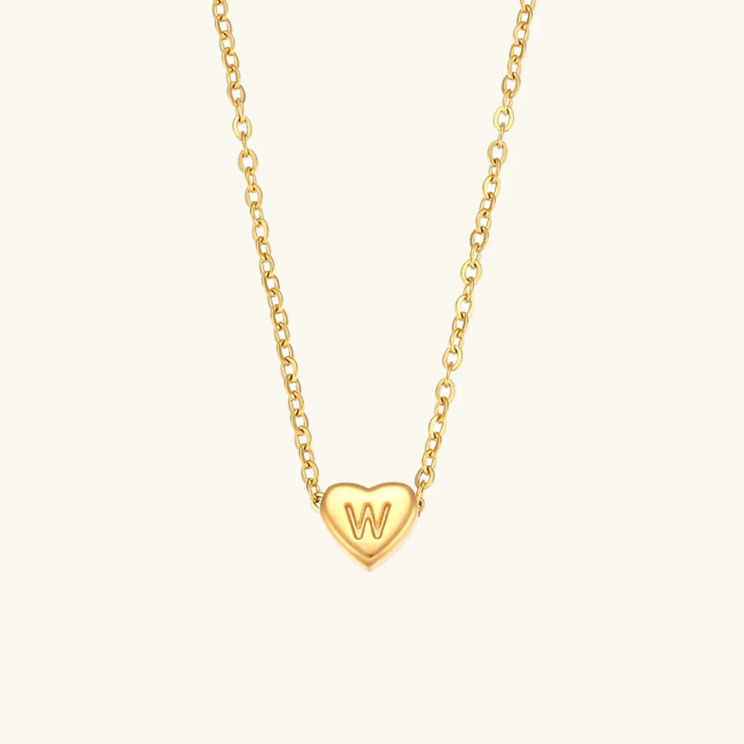 [Royal Vicky]Heart Initial Gold Necklace