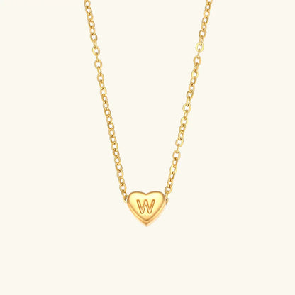 [Royal Vicky]Heart Initial Gold Necklace