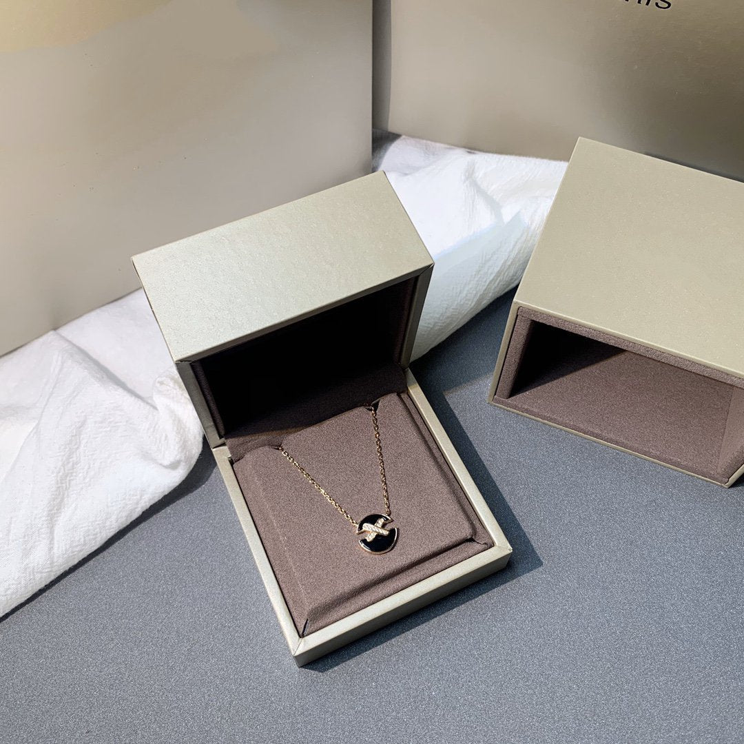 [Vicky]JEUX DE PINK GOLD DIAMANT HALSKETTE