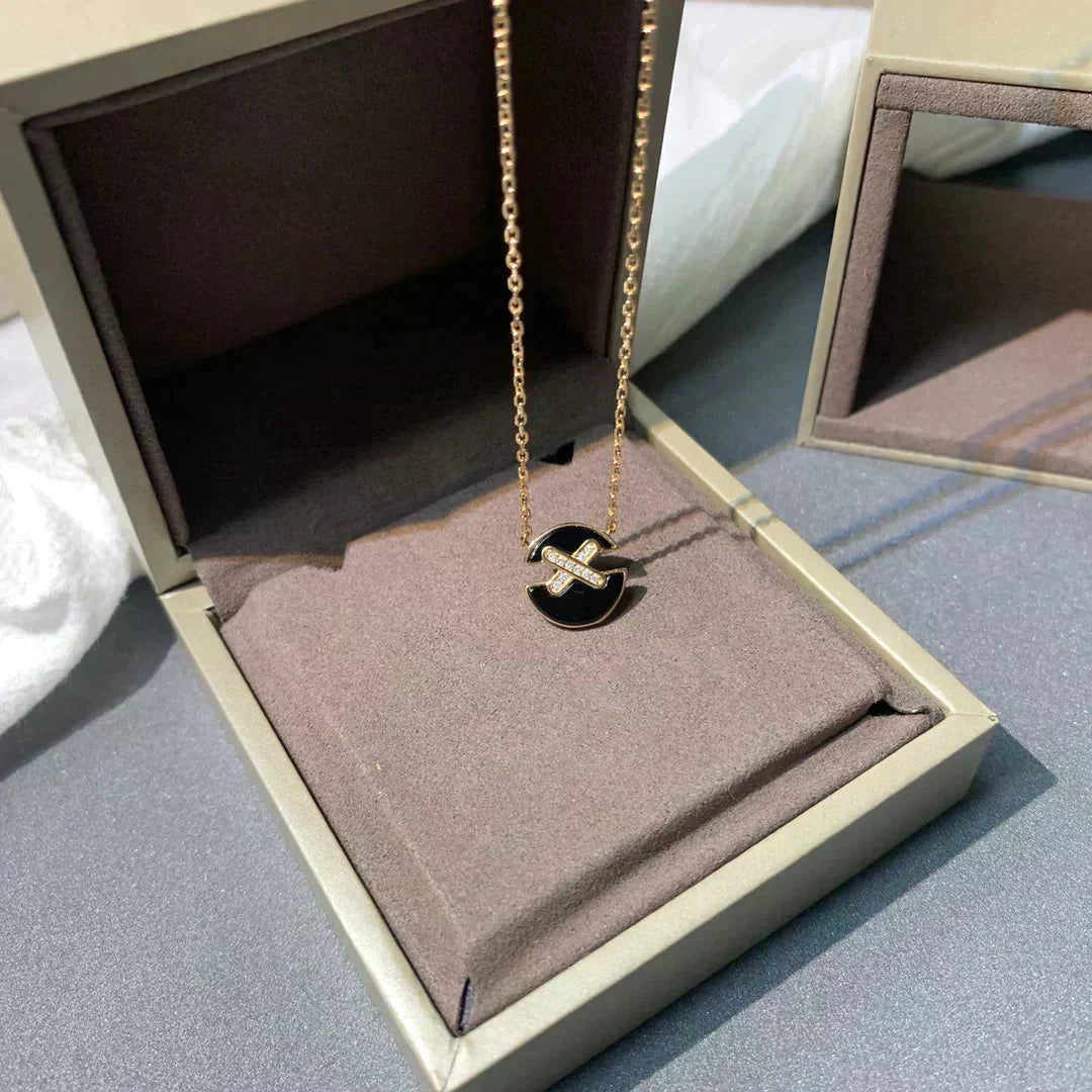 [Royal&Vicky]JEUX DE ROSE GOLD DIAMOND NECKLACE