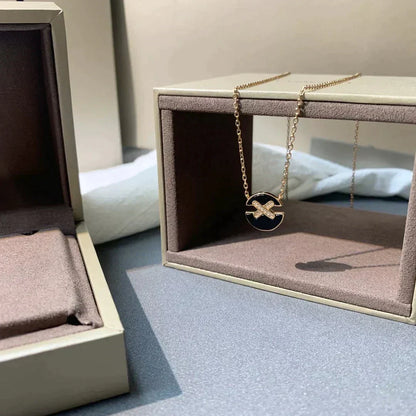 [Vicky]JEUX DE ROSÉGOLD DIAMANT-HALSKETTE