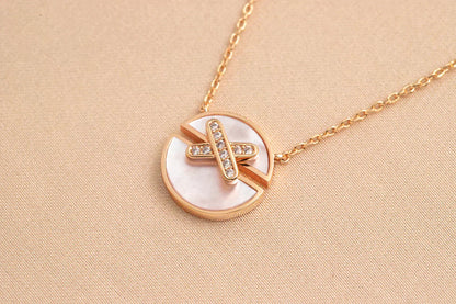 [Vicky]JEUX DE ROSÉGOLD DIAMANT-HALSKETTE