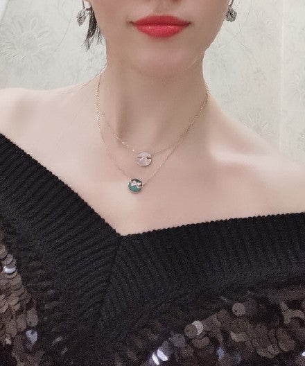 [Royal&Vicky]JEUX DE ROSE GOLD DIAMOND NECKLACE