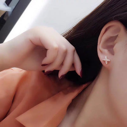 [Vicky]JEUX DE GOLD DIAMANT OHRRINGE
