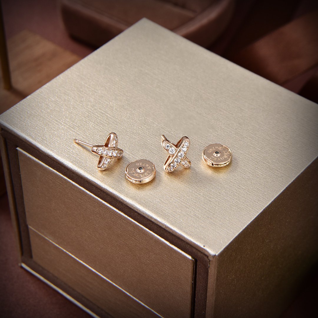 [Vicky]JEUX DE GOLD DIAMANT OHRRINGE