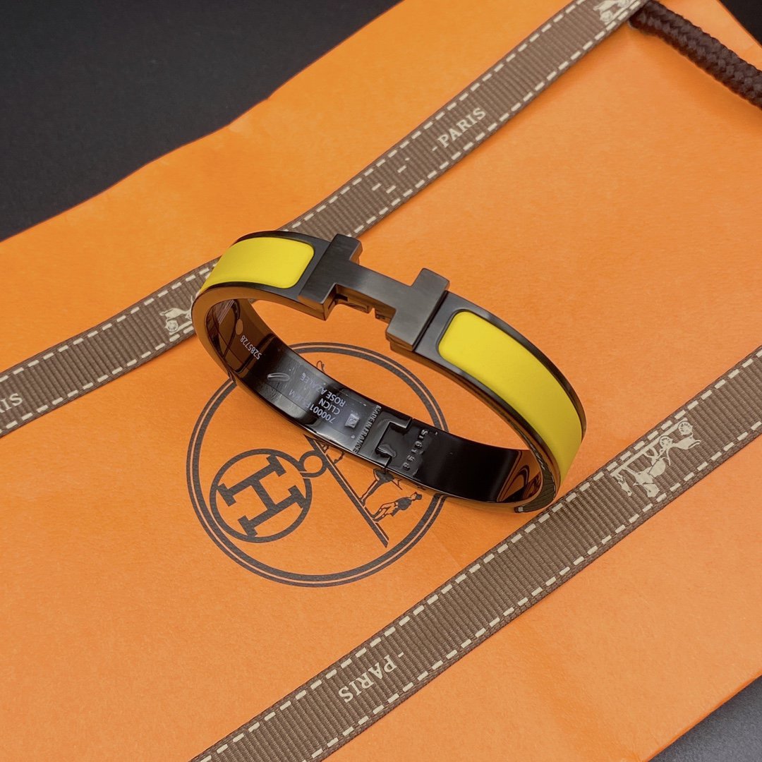 [Vicky]CLIC HM SO BLACK YELLOW BRACELET