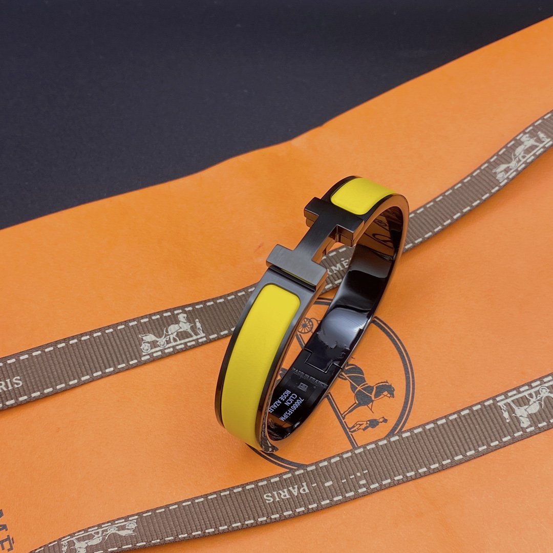 [Vicky]CLIC HM SO BLACK YELLOW BRACELET