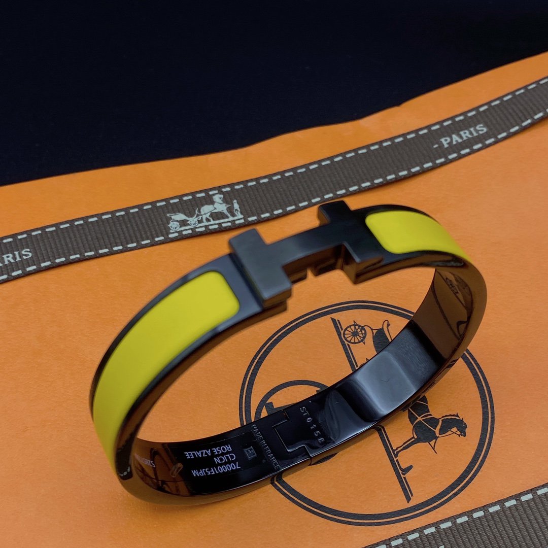 [Vicky]CLIC HM SO BLACK YELLOW BRACELET