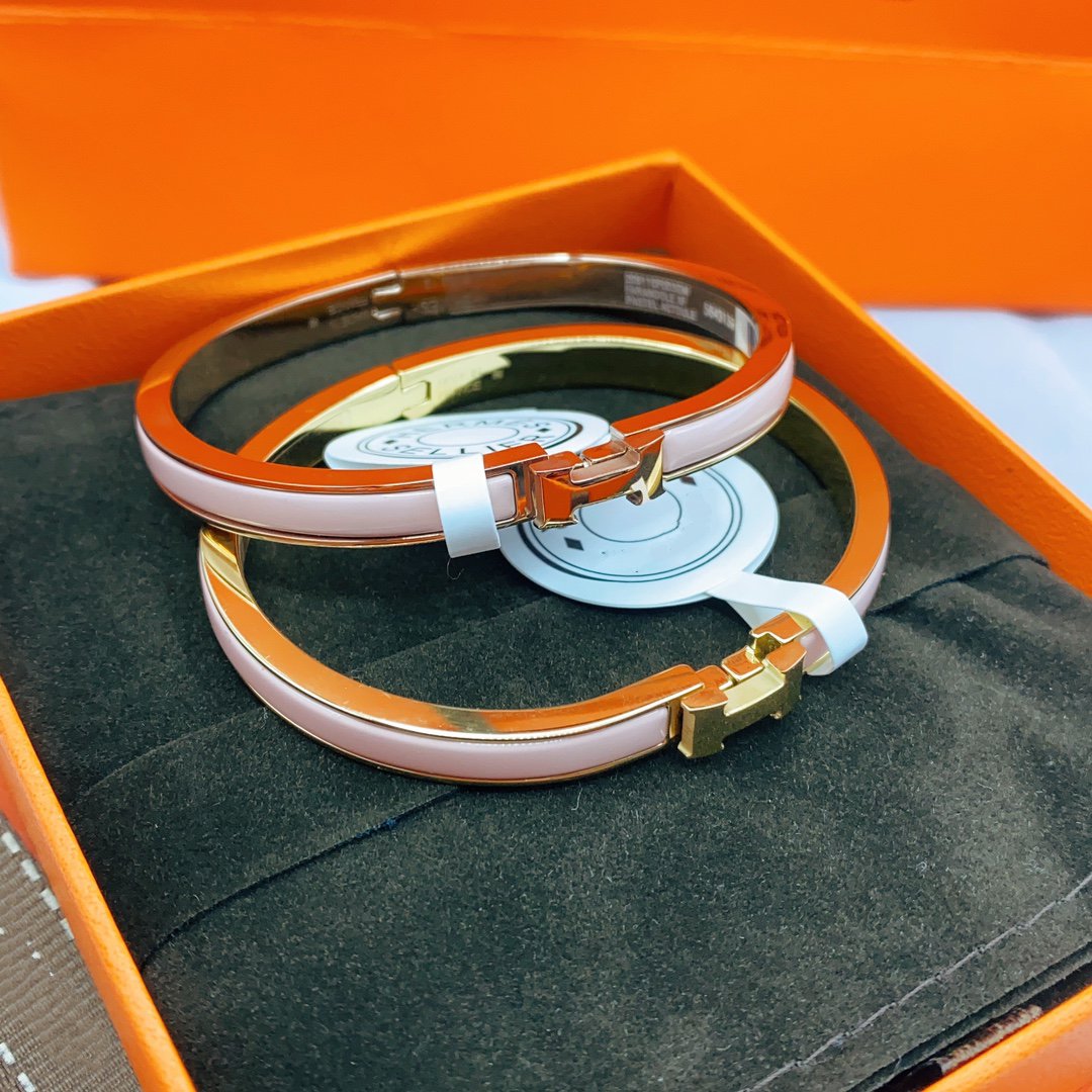 [Vicky]CLASSIC HM CLIC  PINK 8MM ENAMEL BRACELET