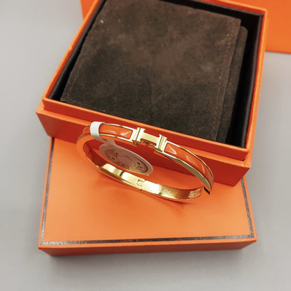[Vicky]CLASSIC HM CLIC RED 8MM ENAMEL BRACELET