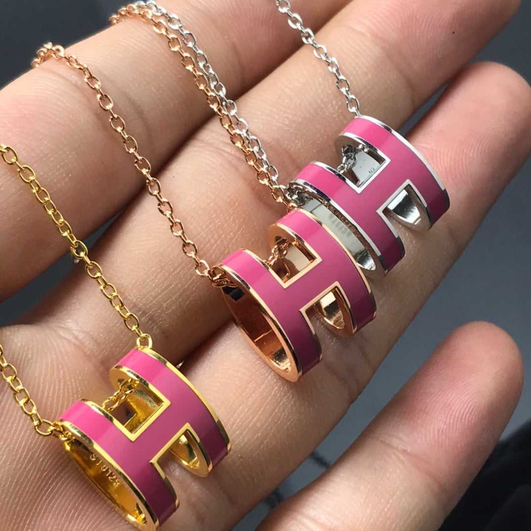 [Vicky]H NECKLACE PINK