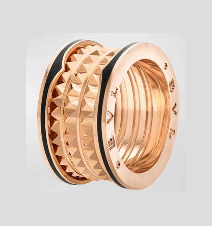 [Vicky]ZERO 1 ROCK SCHWARZE KERAMIK ROSA GOLD GROSSES MODELL
