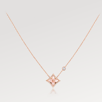 [Royal&Vicky]STAR PINK MOP 1 DIAMOND PINK GOLD NECKLACE