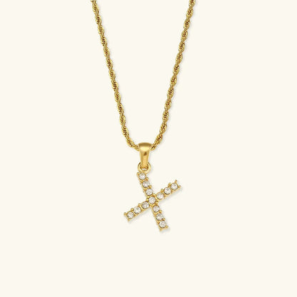 [Royal Vicky]Maeve Letter Initial Diamond Necklace