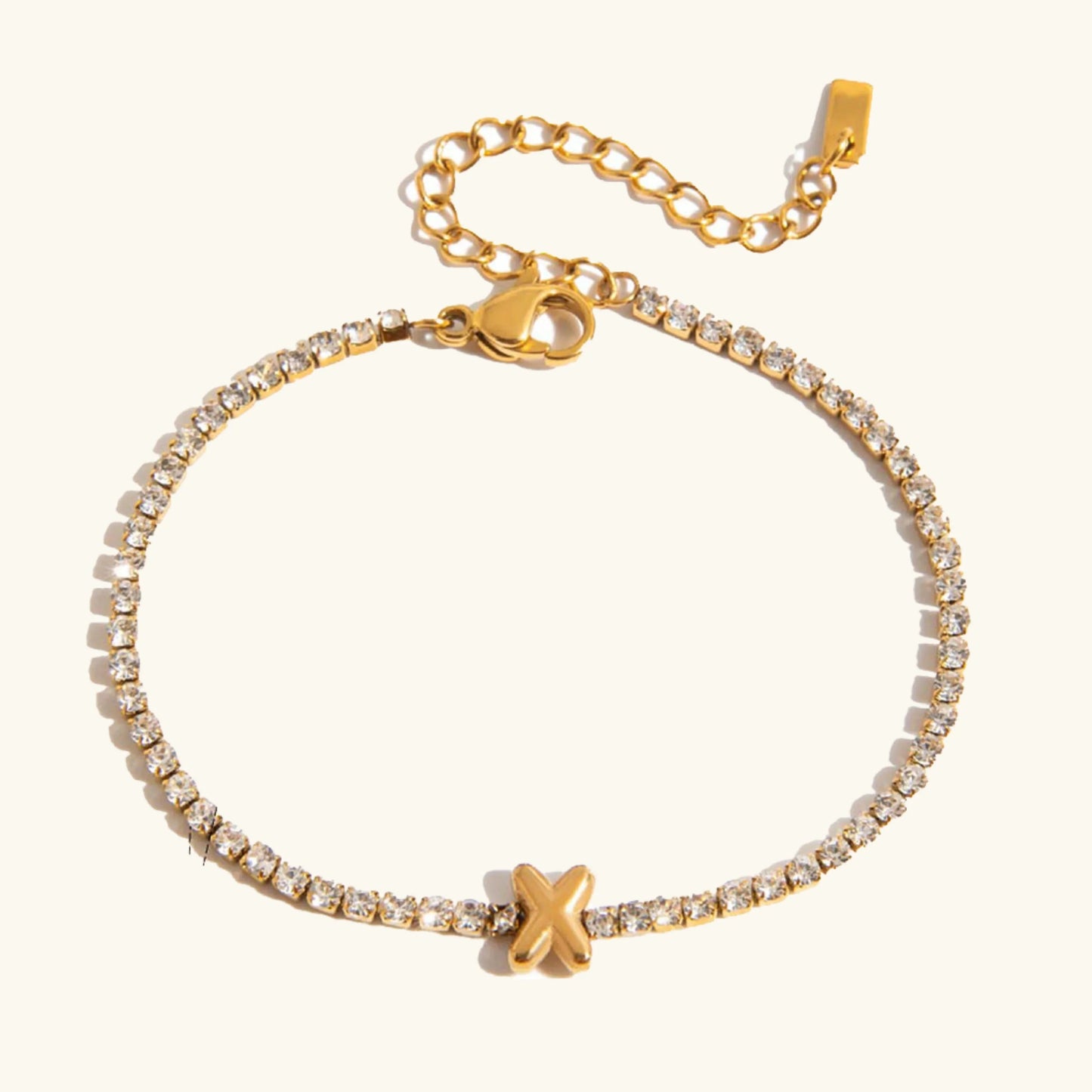 [Royal Vicky]Avaria Bubble Letter Tennis Bracelet