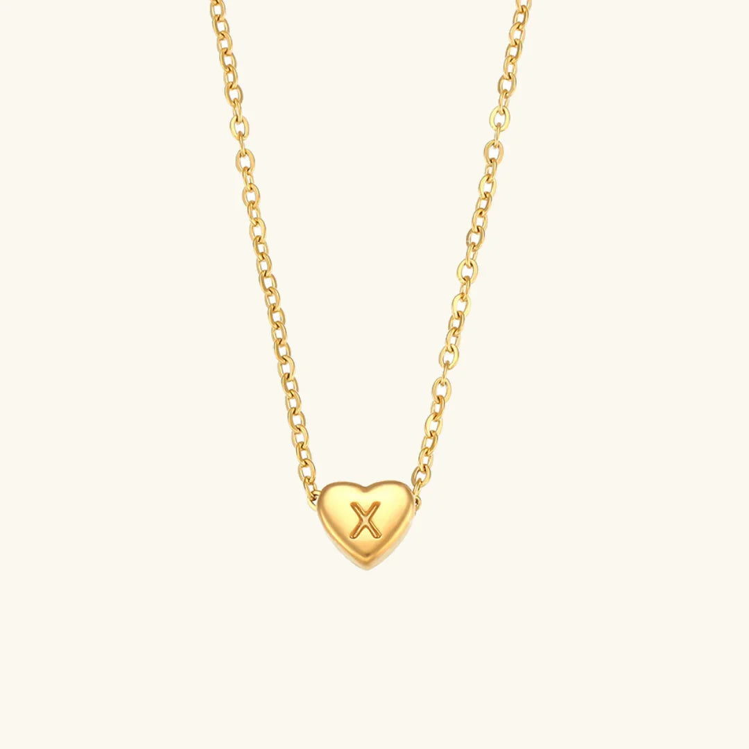 [Royal Vicky]Heart Initial Gold Necklace