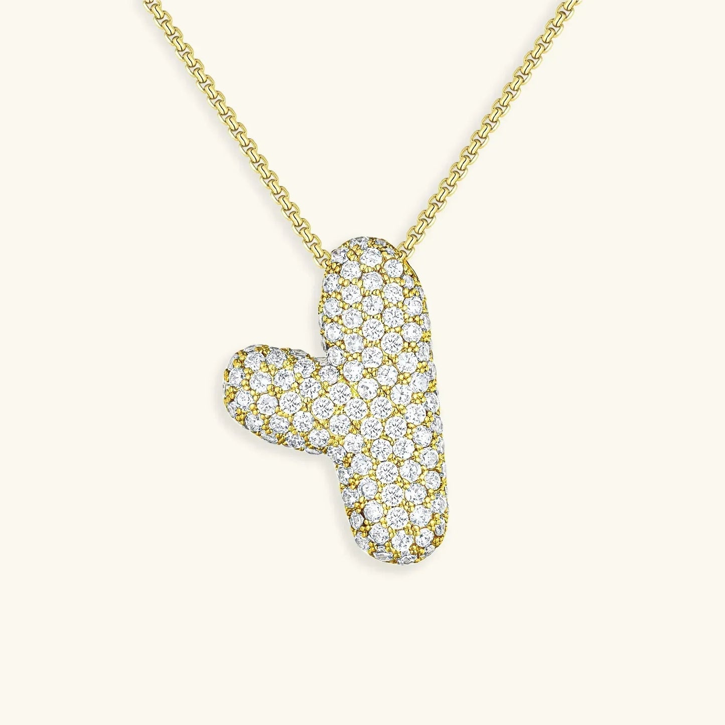 [Royal Vicky]Bubble Initial Diamond Necklace