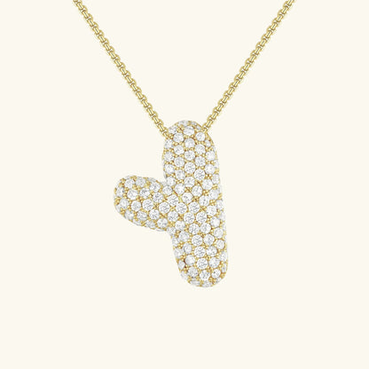 [Royal Vicky]Bubble Initial Diamond Necklace
