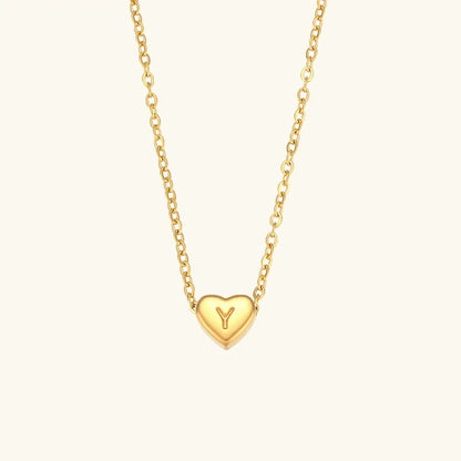 [Royal Vicky]Heart Initial Gold Necklace